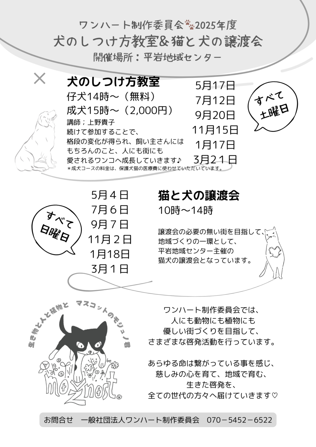 2025年度🐾平岩地域センター 猫と犬の譲渡会 | 東広島市イベント情報